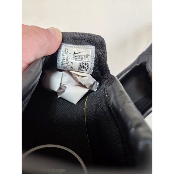 Nike Court Legacy Slip On Sneakers Womens 8.5 Black Canvas Skate Shoes CW6540 - Picture 4 of 6